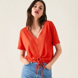 Zara Orange Top - Size S
